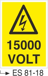 Voltaj Uyarı Levhaları - 1500 Volt 